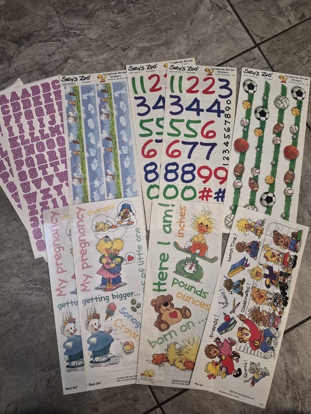 Lot Of 10 Vintage Sticker Sheets